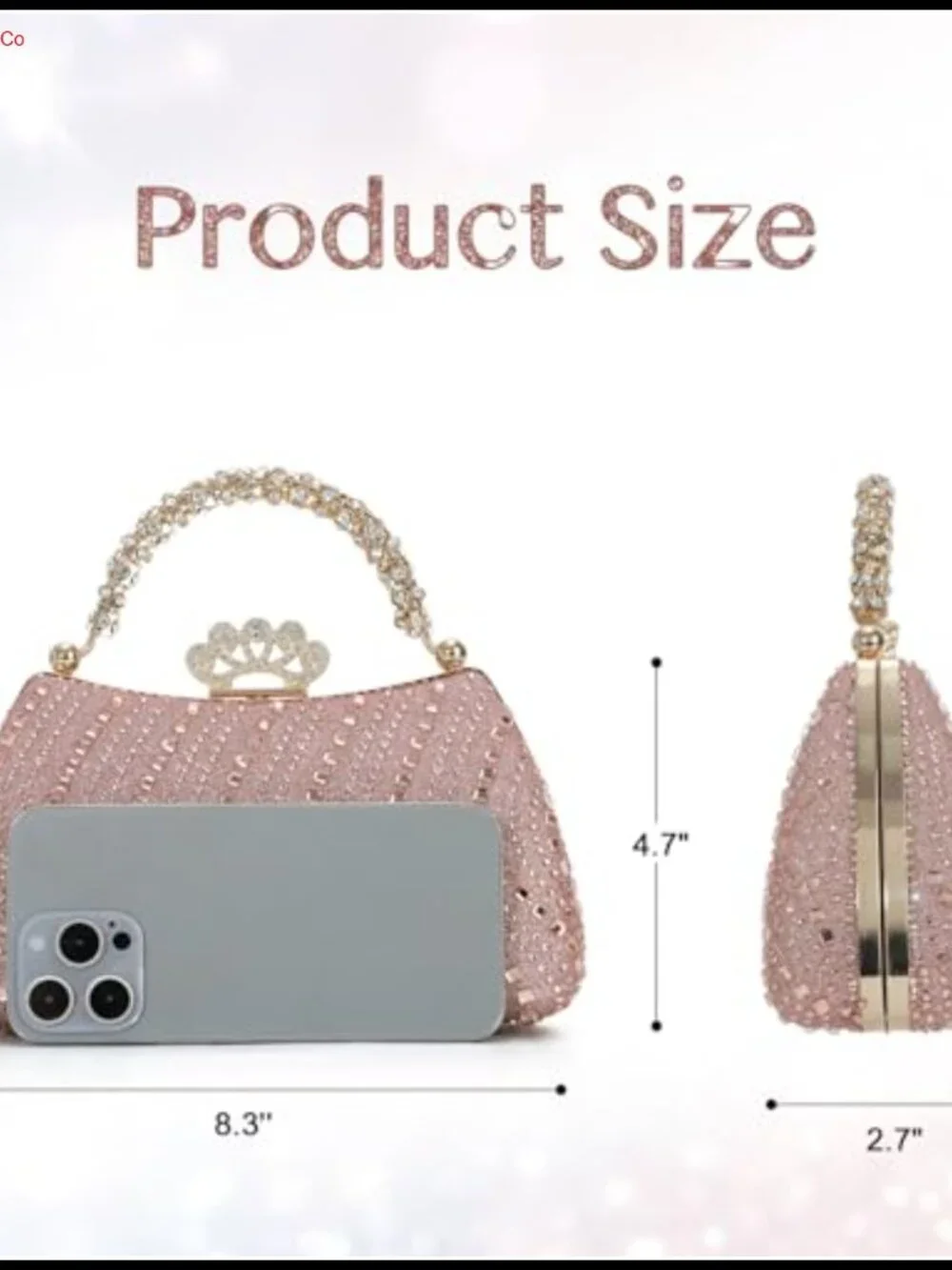 Rhinestone Evening Bag Glitter Clutch Purse Women Sparkly Handbag Chain